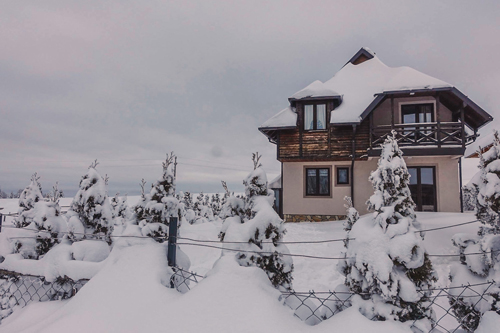 Apartments Milic on Tara National Park in winter.